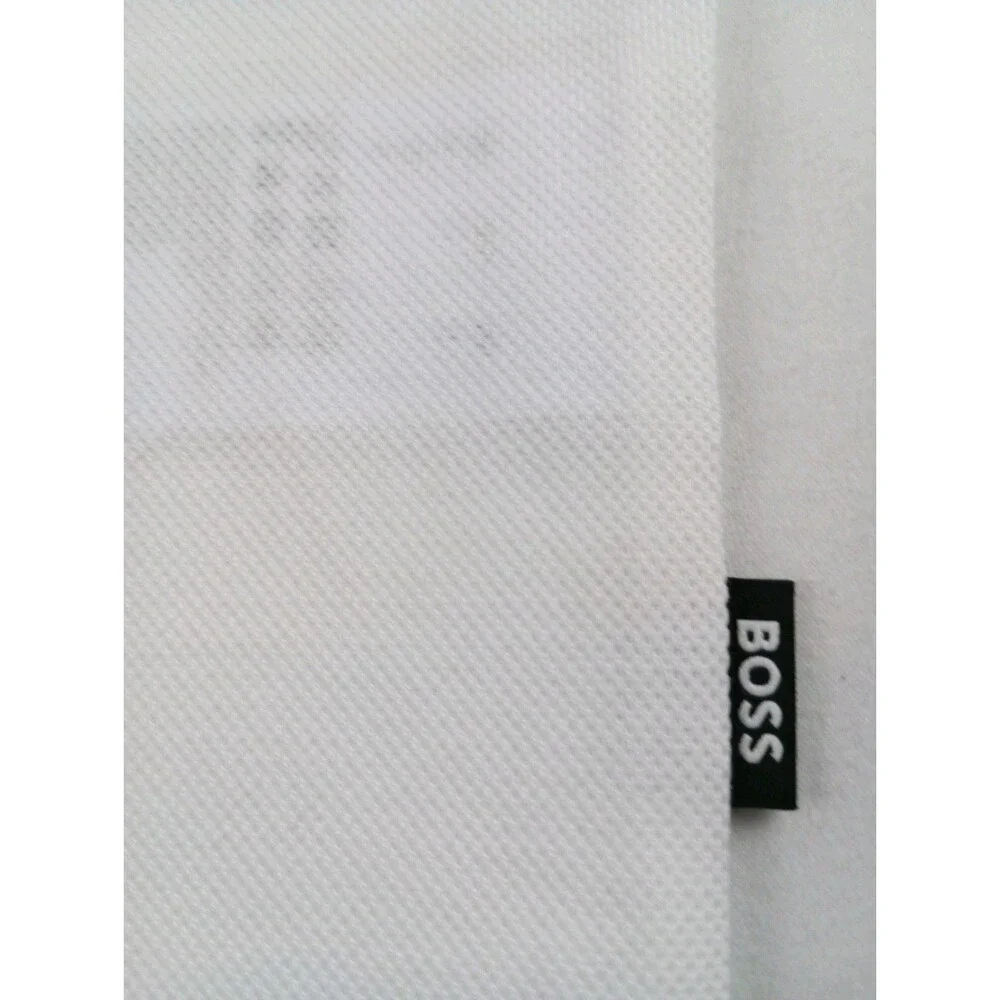Hugo Boss Black Label Men's White Parlay 211 Tipped Short Sleeve Polo Shirt Sz L - Picture 3 of 16